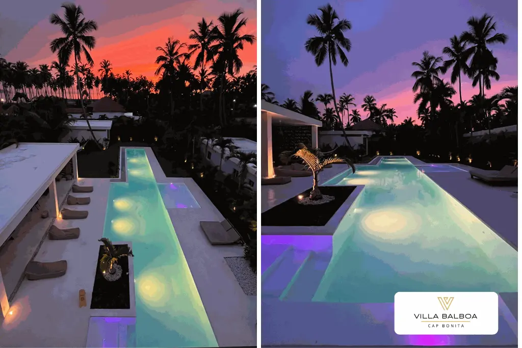 Villa Balboa Sunset Atardecer Magique Pamier Coco Piscine Pool Playa Punta Bonita Beach Las Terrenas.webp